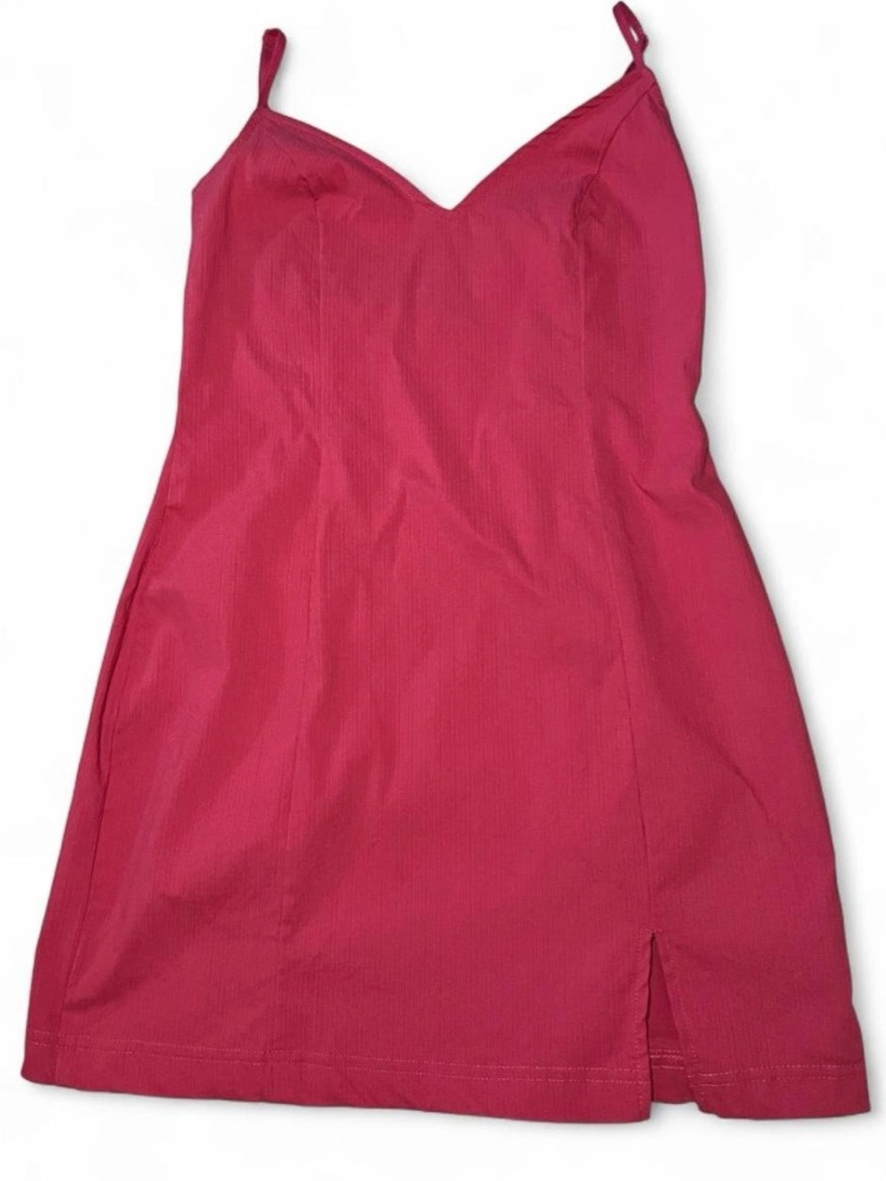 Urban Outfitters Coral Colored Slip Mini Dress with V-Neck